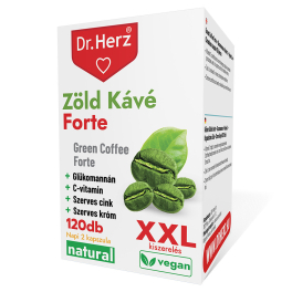   Dr Herz Zöld Kávé Forte + C-vitamin+Glükomannán kapszula 120 db