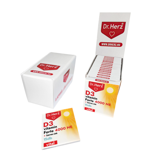 DR Herz D3-vitamin 4000 NE 15 db kapszula displayben /Bliszter/ 