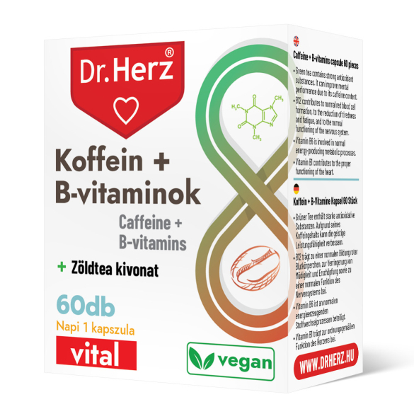 DR Herz Koffein + B-vitaminok 60 db kapszula