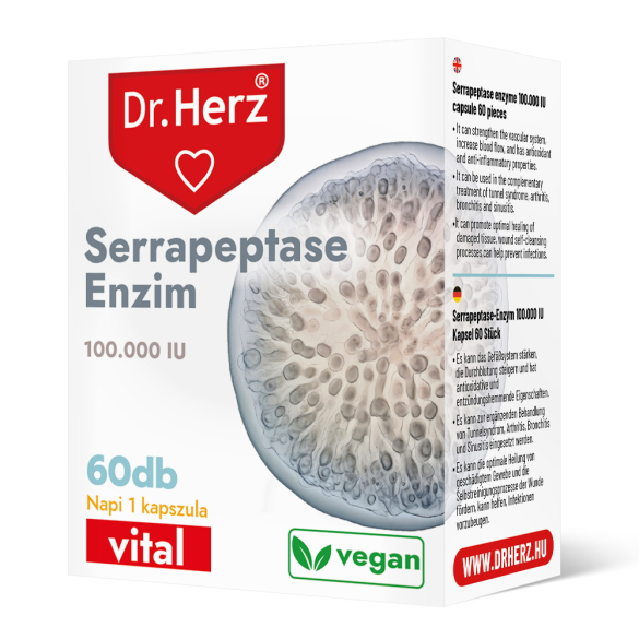 DR Herz SERRAPEPTASE enzim 100000 IU 60 db kapszula