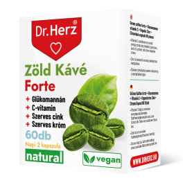   Dr Herz Zöld Kávé Forte + C-vitamin+Glükomannán kapszula 60 db