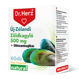 Dr Herz Zöldkagyló kivonat 500 mg 60 db kapszula doboz