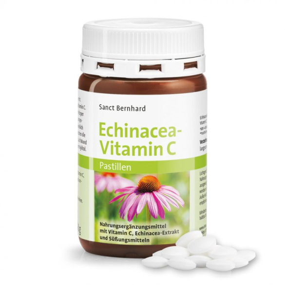 Sanct Bernhard Echinacea + C-vitamin pasztilla 200db    /Lejárat: 2024/09/