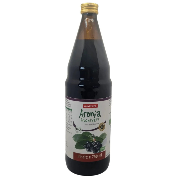 Medicura BIO Fekete Berkenye, Arónia 100%-os Juice 750 ml