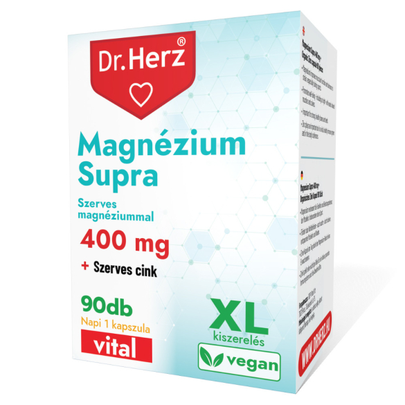 Dr Herz Magnézium Supra 400 mg + Szerves Cink kapszula 90 db DOBOZOS XL