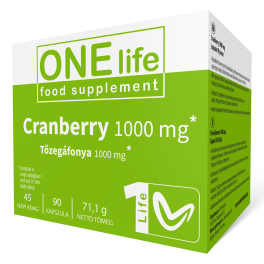 ONE LIFE Tőzegáfonya kivonat 1000 mg 90 db kapszula 