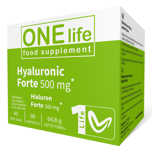  ONE LIFE Hialuron Forte 500 mg 90 db kapszula